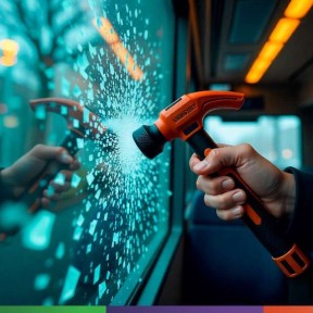 В Петербурге разработали молоток-пистолет, которым сможет разбить стекло даже ребёнок