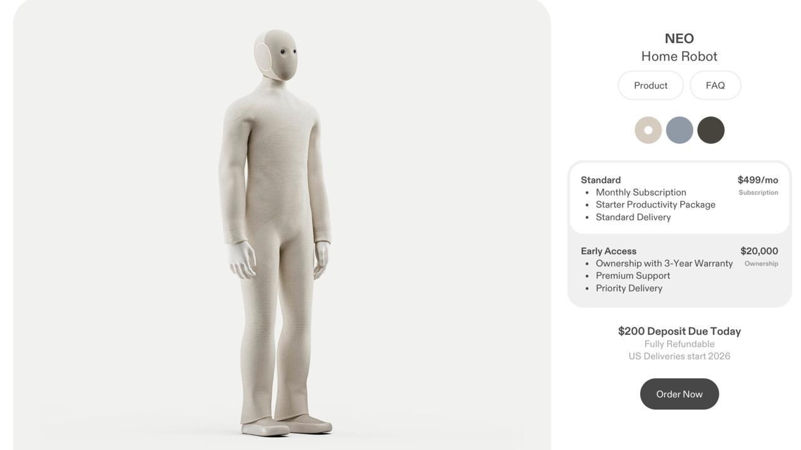 Норвежский стартап 1X открыл предзаказ на домашнего робота-гуманоида NEO