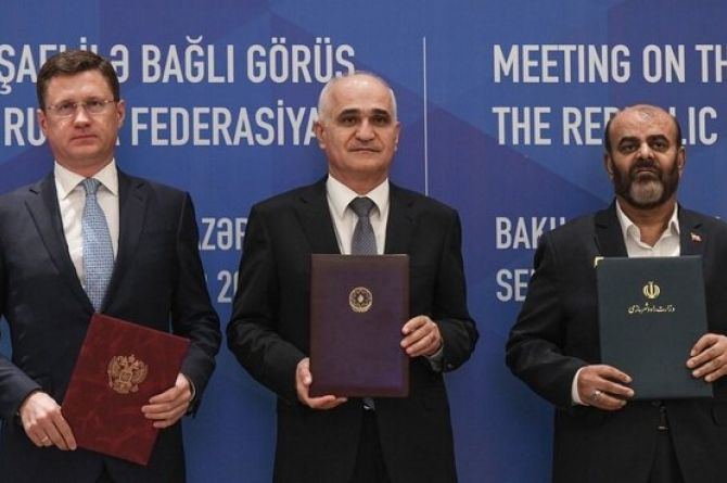 Россия, Азербайджан и Иран подписали декларацию о развитии транспортного коридора «Север – Юг»