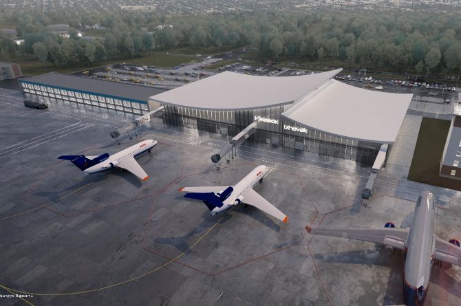 Жители Удмуртии выбрали дизайн фасада ижевского аэропорта