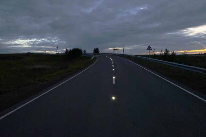 В Красноярском крае дороги подсветили с помощью светодиодов