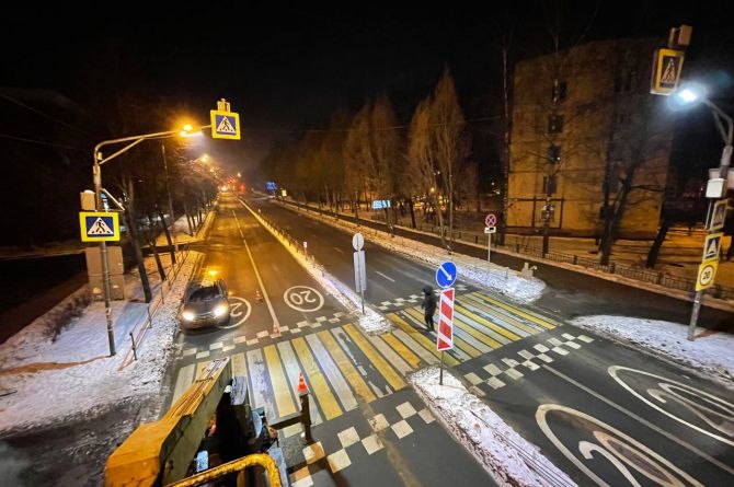 В Подмосковье до конца года «подсветят» 50 пешеходных переходов