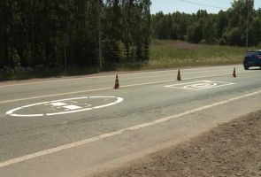 На дорогах Свердловской области появилась экспериментальная разметка с запретом обгона