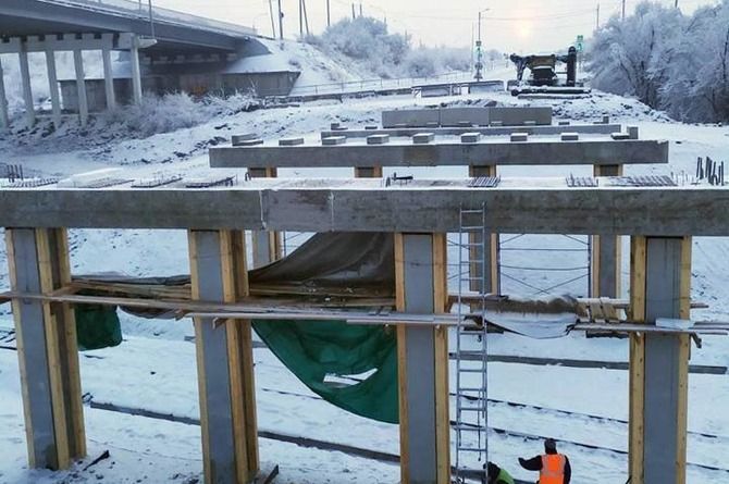 Реконструкция путепровода в столице Хакасии продолжает затягиваться