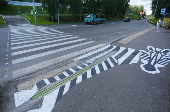 В Красноярске появился «лежачий» светофор